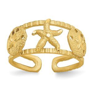 Seashells Toe Ring in 14 Karat Gold